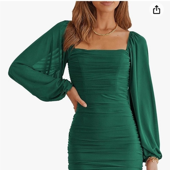 Like new, Ruched body con mini dress - Picture 2 of 6